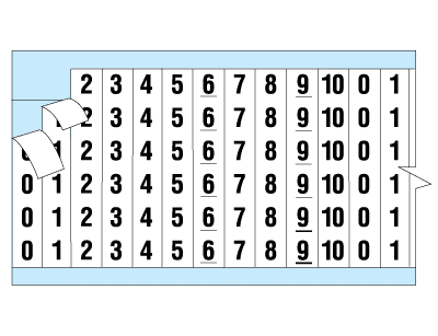 重復(fù)性連續(xù)數(shù)字 預(yù)印電線電纜標(biāo)識